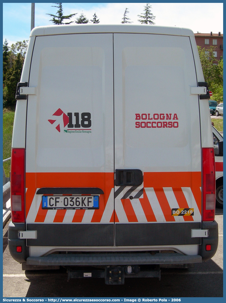 BO 2216
118 Bologna Soccorso
Iveco Daily III serie
Parole chiave: 118;Bologna;Soccorso;Iveco;Daily;GECAV;Gestione;Emergenze;Cantieri;Alta Velocità;Variante di Valico;Galleria