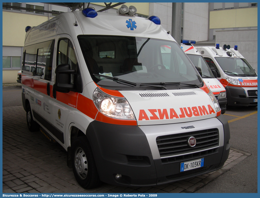 -
118 Parma Soccorso
Fiat Ducato III serie
Allestitore Bollanti S.r.l.
Parole chiave: 118;Parma;Soccorso;Ambulanza;Fiat;Ducato;Bollanti