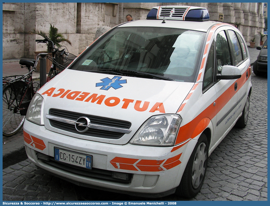 -
118 Umbria Soccorso
Azienda USL Umbria 2
Opel Meriva I serie
Allestitore Bollanti S.r.l.
(variante)
Parole chiave: 118;Umbria;Soccorso;Terni;Automedica;Opel;Meriva