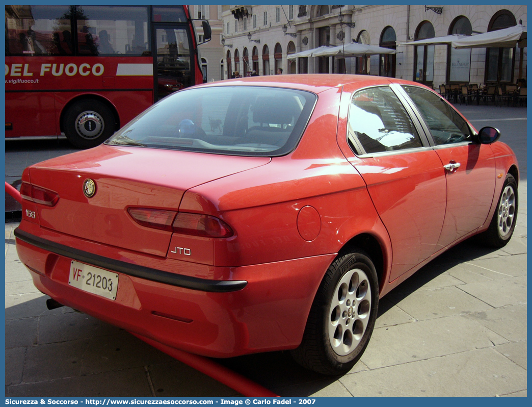 VF 21203
Corpo Nazionale Vigili del Fuoco
Alfa Romeo 156 I serie
Parole chiave: VVF;V.V.F.;Corpo;Nazionale;Vigili;del;Fuoco;Alfa;Romeo;156