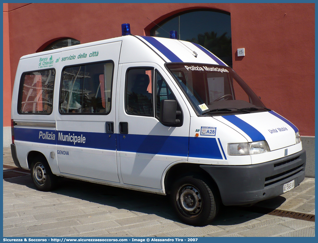 -
Polizia Municipale
Comune di Genova
Fiat Ducato II serie
Parole chiave: Polizia;Locale;Municipale;Genova;Fiat;Ducato