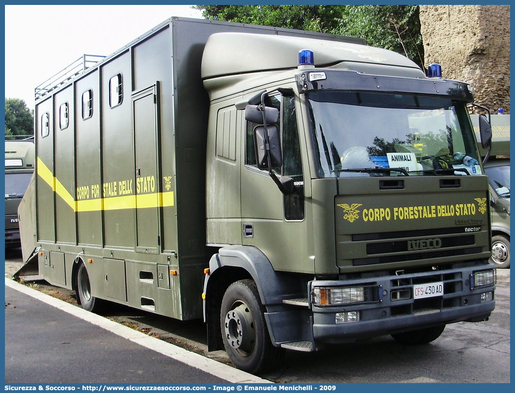 CFS 430AD
Corpo Forestale dello Stato
Reparto a Cavallo
Iveco EuroCargo 150E18 I serie
Parole chiave: Corpo;Forestale;Stato;Corpo Forestale dello Stato;CFS;C.F.S.;Reparto a Cavallo;Cavallo;Ippomontato;Iveco;EuroCargo;150E18;150 E18