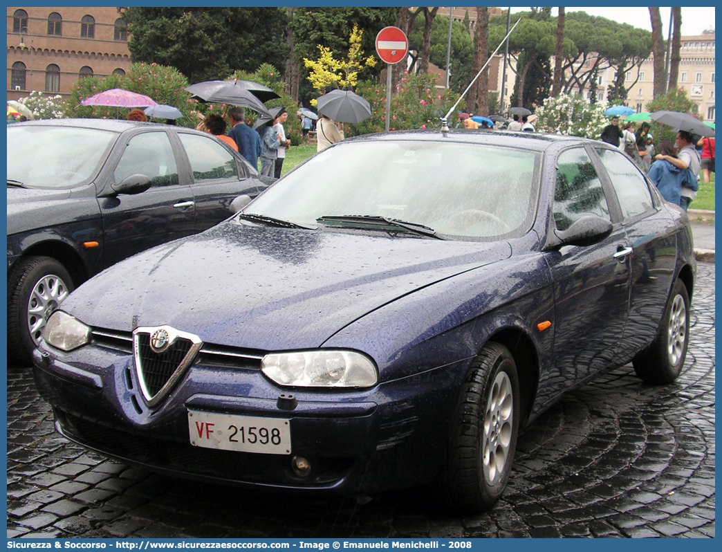 VF 21598
Corpo Nazionale Vigili del Fuoco
Alfa Romeo 156 I serie
Parole chiave: VVF;V.V.F.;Corpo;Nazionale;Vigili;del;Fuoco;Alfa;Romeo;156