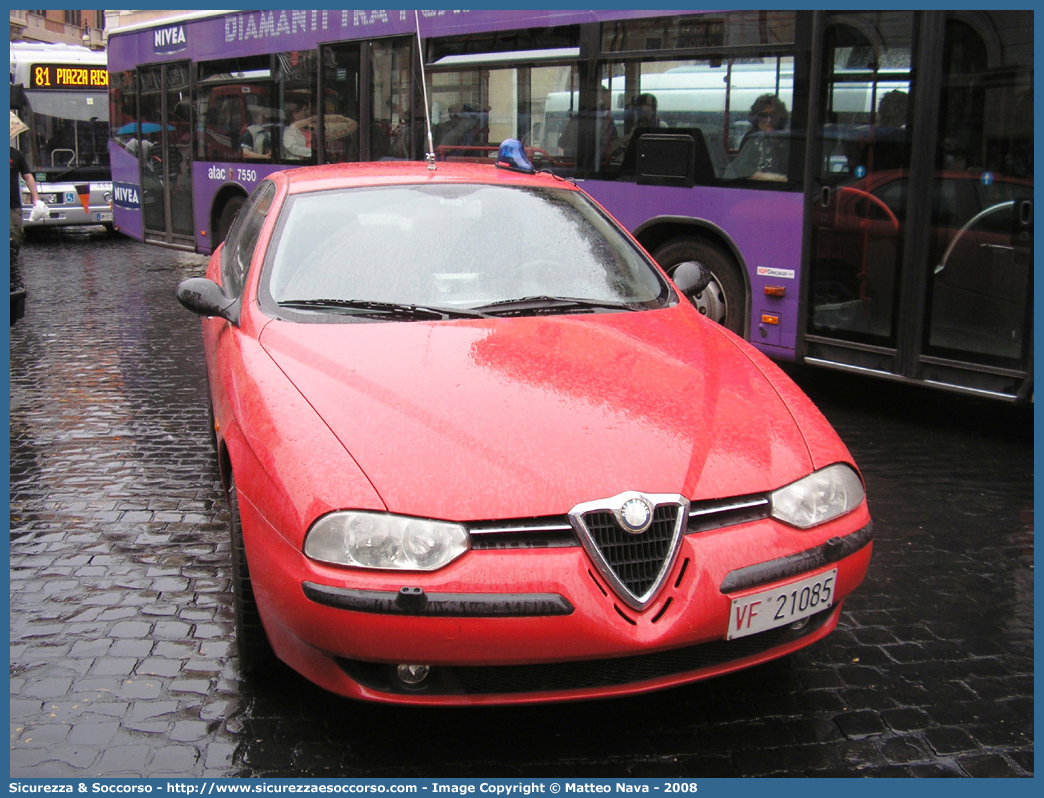 VF 21085
Corpo Nazionale Vigili del Fuoco
Alfa Romeo 156 I serie
Parole chiave: VVF;V.V.F.;Corpo;Nazionale;Vigili;del;Fuoco;Alfa;Romeo;156