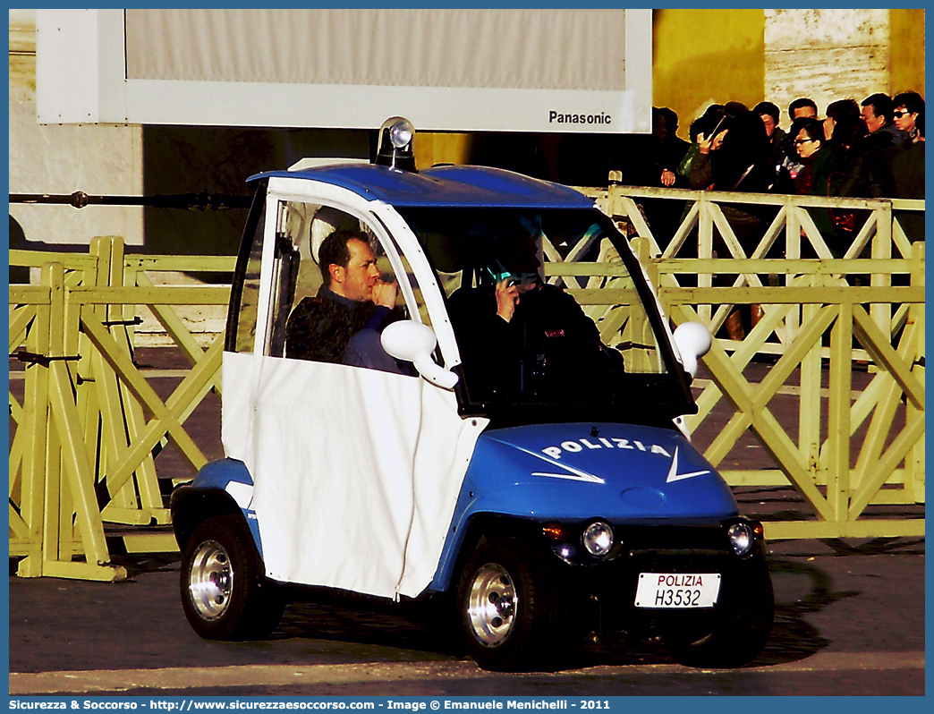 Polizia H3532
Polizia di Stato
Ispettorato di Pubblica Sicurezza "Vaticano"
Italcar Attiva NEV C4S.2
Parole chiave: Polizia;Stato;Polizia di Stato;Ispettorato;Pubblica Sicurezza;Vaticano;Italcar;Attiva NEV C4S.2;H3532