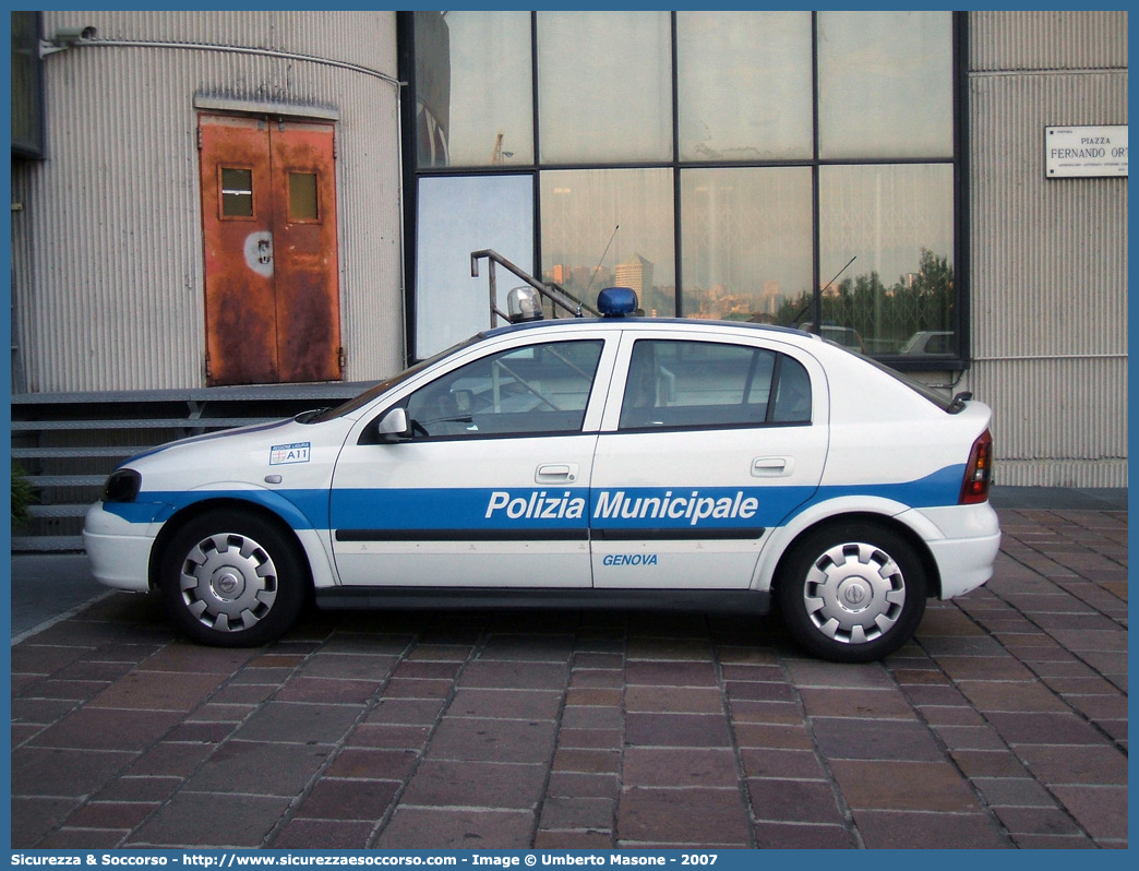 -
Polizia Municipale
Comune di Genova
Opel Astra II serie
Parole chiave: Polizia;Locale;Municipale;Genova;Opel;Astra