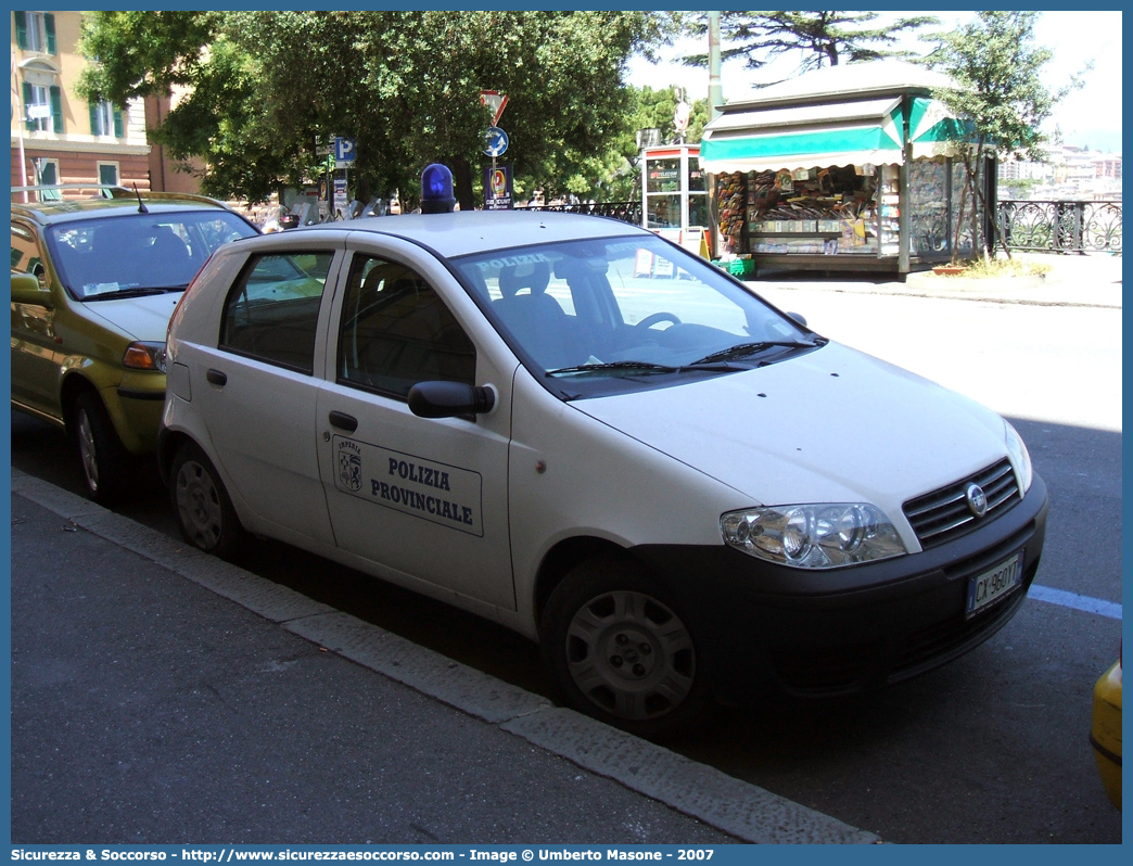 -
Polizia Provinciale
Provincia di Imperia
Fiat Punto III serie
Parole chiave: Polizia;Locale;Provinciale;Imperia;Fiat;Punto