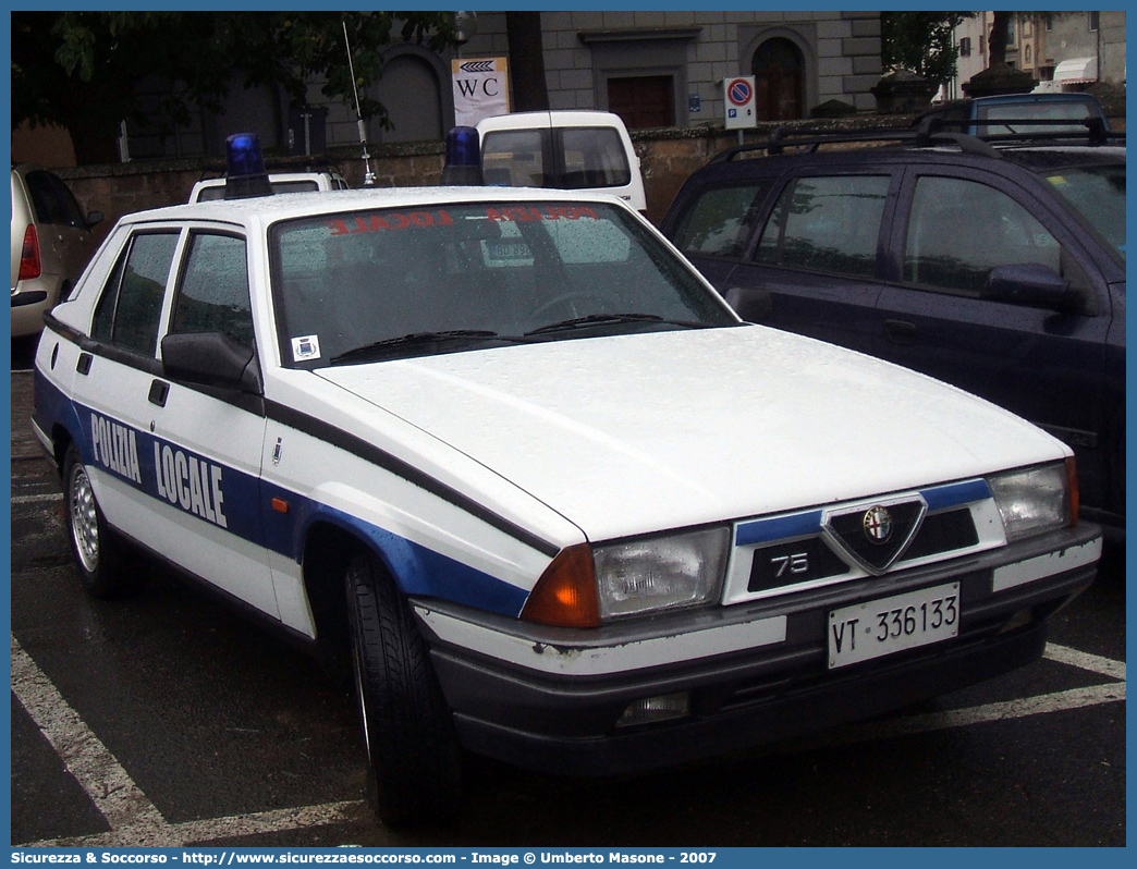 -
Polizia Locale
Comune di Monte Romano
Alfa Romeo 75
Parole chiave: Polizia;Municipale;Locale;Monte Romano;Alfa Romeo;75