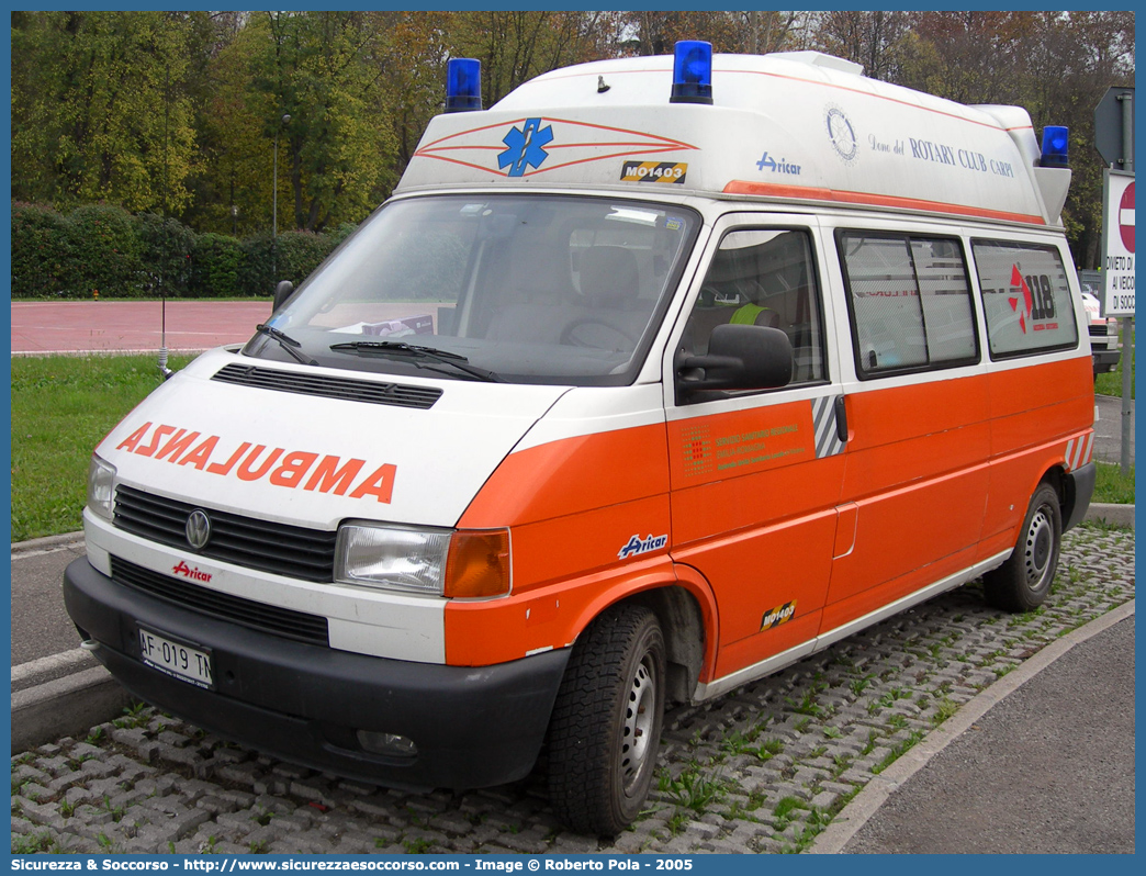 MO 1403
118 Modena Soccorso
Volkswagen Transporter T4
Allestitore Aricar S.p.A.
Parole chiave: 118;Modena;Soccorso;Ambulanza;Volkswagen;Transporter;T4;Aricar