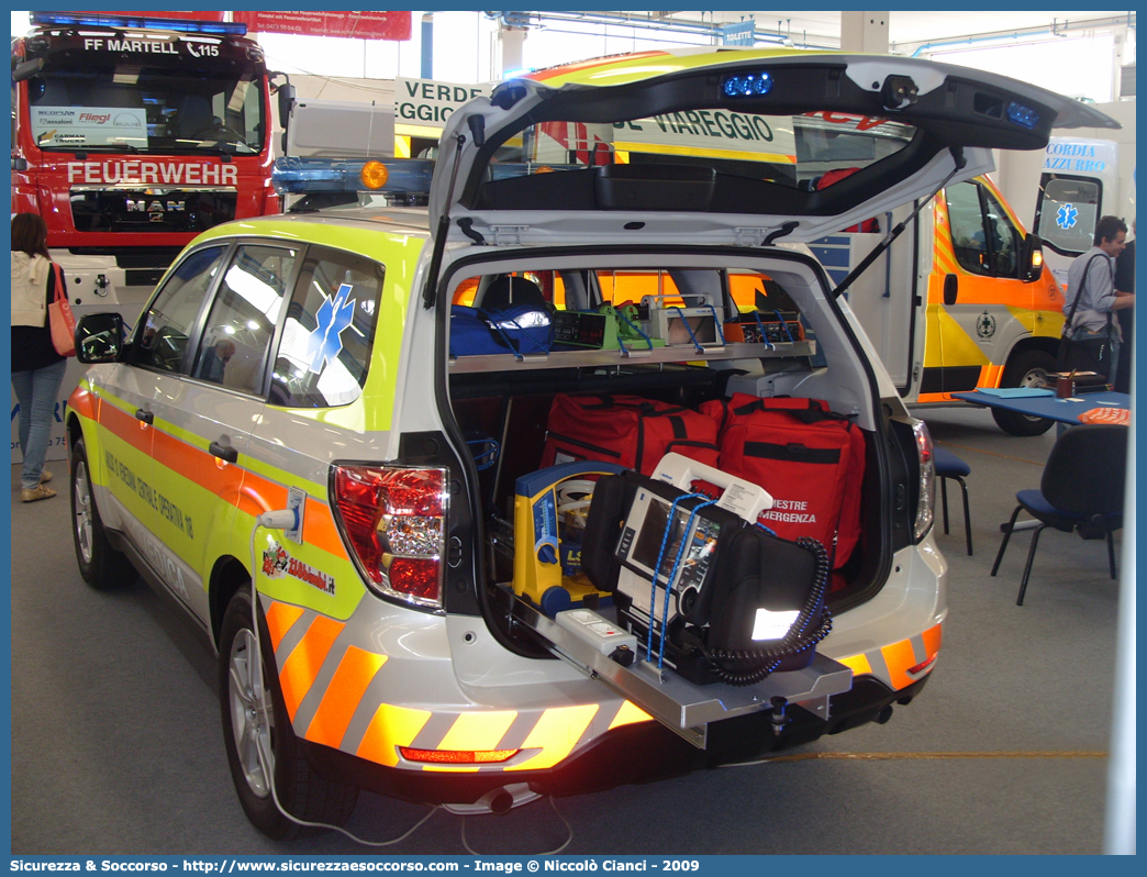 ALFA 03
SUEM 118 Venezia Mestre
Azienda ULSS 3 - Serenissima
Mestre
Subaru Forester V serie
Allestitore Mariani Fratelli S.r.l.
Parole chiave: 118;SUEM;S.U.E.M.;Venezia;Mestre;Emergenza;Automedica;Subaru;Forester;Mariani Fratelli