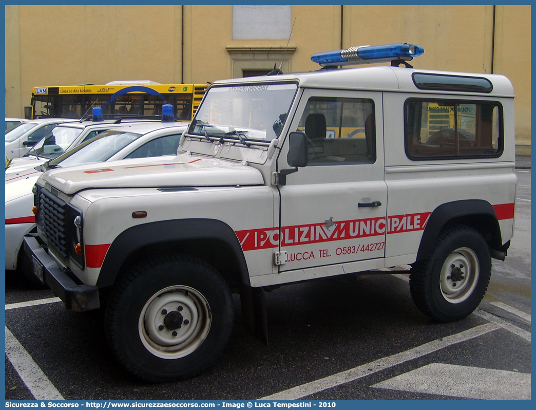 -
Polizia Municipale
Comune di Lucca
Land Rover Defender 90
Parole chiave: PL;P.L.;PM;P.M.;Polizia;Locale;Municipale;Lucca;Land Rover;Defender 90;Defender;90