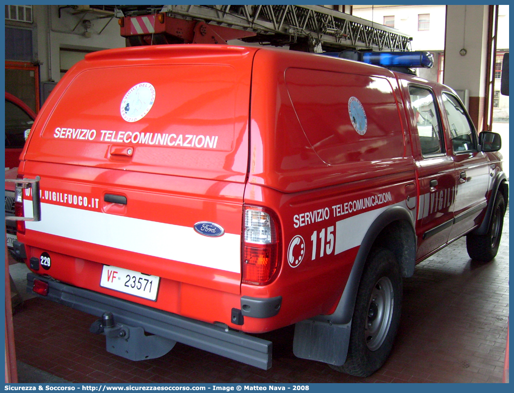 VF 23571
Corpo Nazionale Vigili del Fuoco
Nucleo Telecomunicazioni Radio
Ford Ranger I serie restyling
Parole chiave: Corpo;Nazionale;Vigili del Fuoco;Vigili;Fuoco;Ford;Ranger;Telecomunicazioni;Tele Comunicazioni;Radio