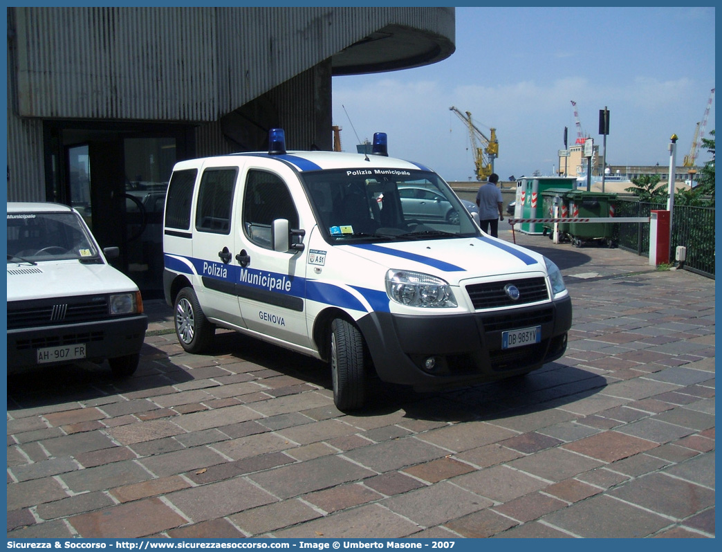 -
Polizia Municipale
Comune di Genova
Fiat Doblò I serie restyling
Parole chiave: Polizia;Locale;Municipale;Genova;Fiat;Doblò