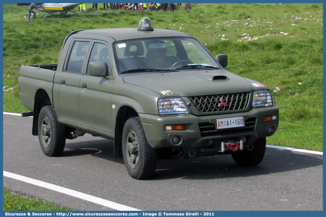 AM AI160
Aeronautica Militare Italiana
Mitsubishi L200 III serie restyling
Parole chiave: A.M.;A.M.I.;AM;AMI;Aeronautica;Militare;Italiana;Mitsubishi;L200;AI160