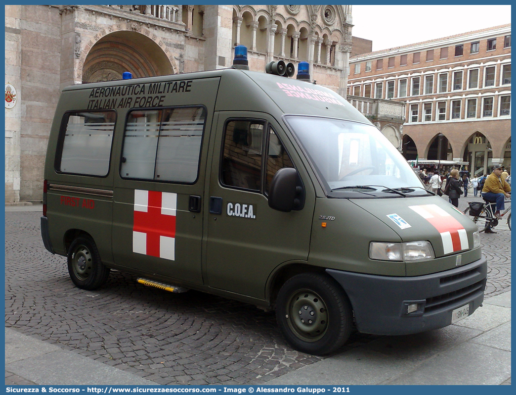 AM BN046
Aeronautica Militare Italiana
Servizio Sanitario
Fiat Ducato II serie
Allestitore Bollanti S.r.l.
Comando Operativo Forze Aeree (C.O.F.A.)
Parole chiave: A.M.I.;AMI;Aeronautica;Militare;Italiana;Servizio;Sanitario;Fiat;Ducato;Bollanti;COFA