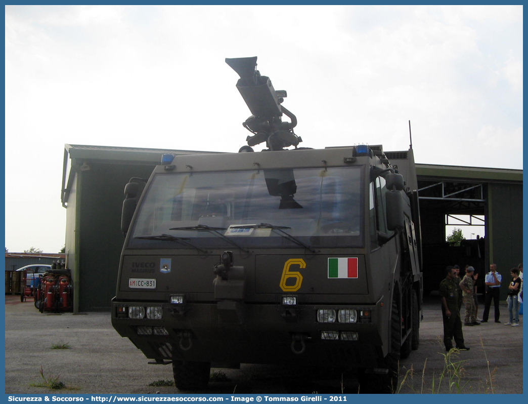 AM CC831
Aeronautica Militare Italiana
Servizio Antincendio
Iveco Magirus Dragon x6 TA
Parole chiave: AMI;A.M.I.;Aeronautica;Militare;Italiana;Servizio;Antincendio;Iveco;Magirus;Dragon;x6;TA