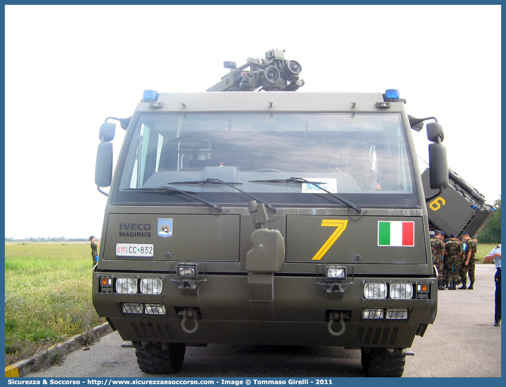 AM CC832
Aeronautica Militare Italiana
Servizio Antincendio
Iveco Magirus Dragon X6 TA
Parole chiave: AMI;A.M.I.;Aeronautica;Militare;Italiana;Servizio;Antincendio;Iveco;Magirus;Dragon;x6;TA