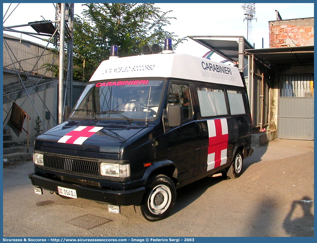 CC 054DJ
Arma dei Carabinieri
Servizio Sanitario
Fiat Ducato I serie restyling
Parole chiave: CC;C.C.;Arma;dei;Carabinieri;Servizio;Sanitario;Ambulanza;Autoambulanza;Fiat;Ducato