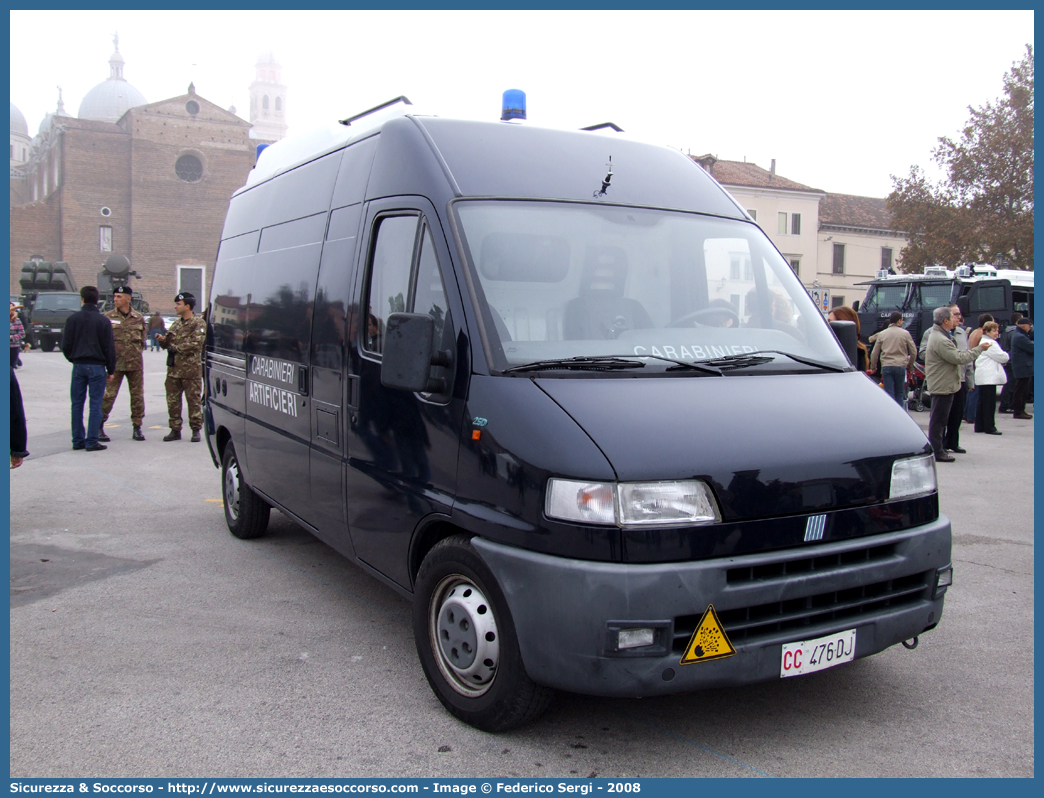 CC 476DJ
Arma dei Carabinieri
Artificieri Antisabotaggio
Fiat Ducato II serie
Parole chiave: CC476DJ;Arma dei Carabinieri;Artificieri Antisabotaggio;Fiat Ducato II serie