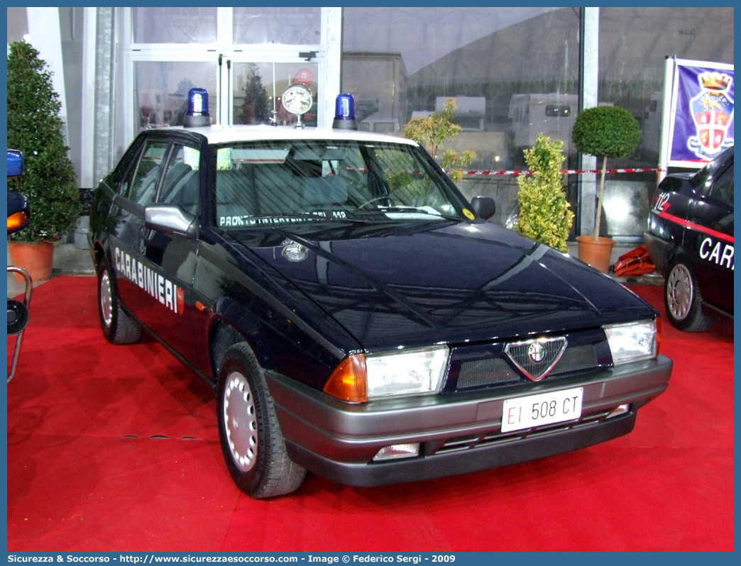 EI 508CT
Arma dei Carabinieri
Alfa Romeo 75
Parole chiave: CC508CT;Arma dei Carabinieri;Alfa Romeo 75