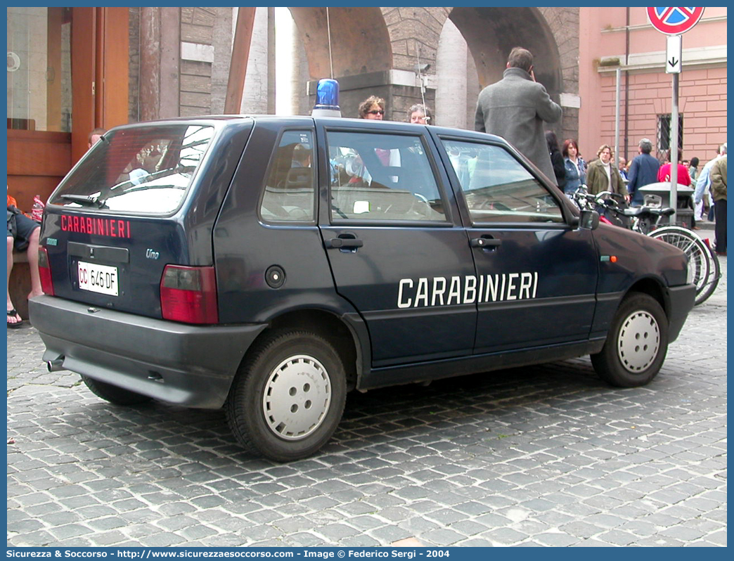 CC 646DF
Arma dei Carabinieri
Fiat Uno II serie
Parole chiave: CC646DF;Arma dei Carabinieri;Fiat Uno II serie