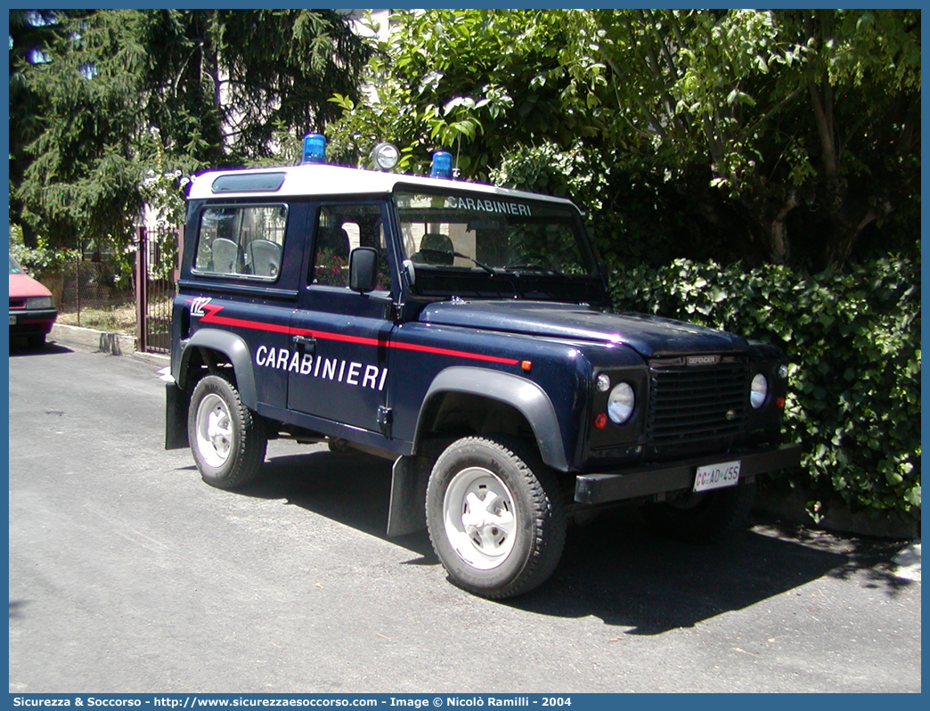 CC AD455
Arma dei Carabinieri
Land Rover Defender 90
Parole chiave: CCAD455;Arma dei Carabinieri;Land Rover Defender 90