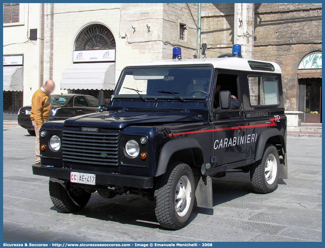 CC AE417
Arma dei Carabinieri
Centro e Nuclei Cinofili
Land Rover Defender 90
Parole chiave: CCAE417;Arma dei Carabinieri;Centro e Nuclei Cinofili;Land Rover Defender 90