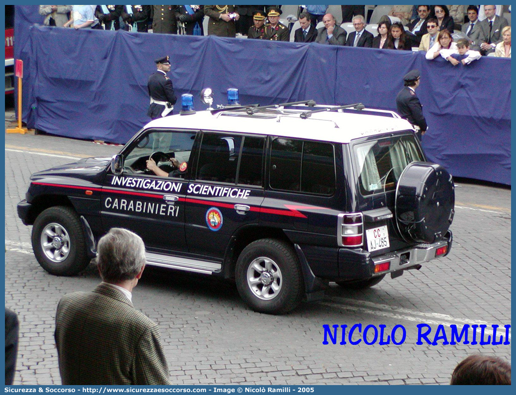 CC AJ485
Arma dei Carabinieri
Raggruppamento Carabinieri Investigazioni Scientifiche
Mitsubishi Pajero V20 LWB
Parole chiave: CCAJ485;Arma dei Carabinieri;Raggruppamento Carabinieri Investigazioni Scientifiche;RACIS;RIS;Mitsubishi Pajero V20 LWB