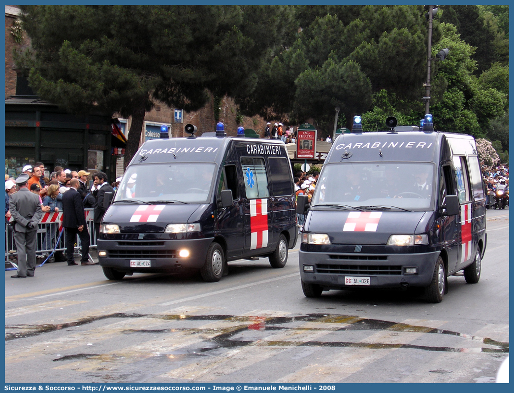 CC AL024 e CC AL026
Arma dei Carabinieri
Servizio Sanitario
Fiat Ducato II serie
Parole chiave: CC;C.C.;Arma;dei;Carabinieri;Servizio;Sanitario;Ambulanza;Autoambulanza;Fiat;Ducato