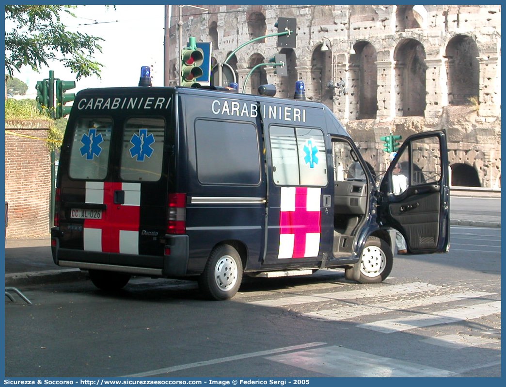 CC AL026
Arma dei Carabinieri
Servizio Sanitario
Fiat Ducato II serie
Parole chiave: CC;C.C.;Arma;dei;Carabinieri;Servizio;Sanitario;Ambulanza;Autoambulanza;Fiat;Ducato