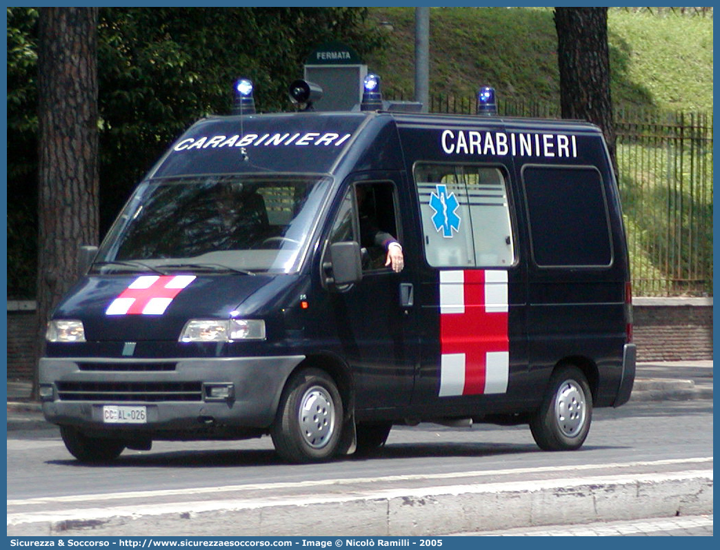 CC AL026
Arma dei Carabinieri
Servizio Sanitario
Fiat Ducato II serie
Parole chiave: CC;C.C.;Arma;dei;Carabinieri;Servizio;Sanitario;Ambulanza;Autoambulanza;Fiat;Ducato