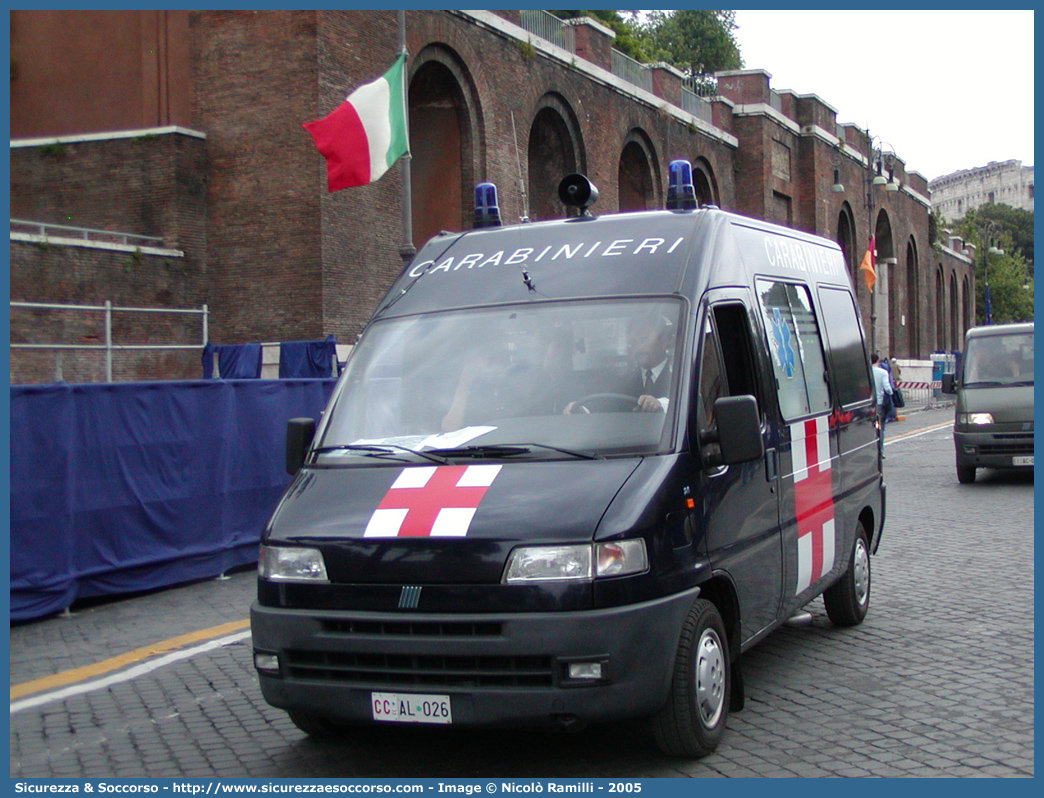 CC AL026
Arma dei Carabinieri
Servizio Sanitario
Fiat Ducato II serie
Parole chiave: CC;C.C.;Arma;dei;Carabinieri;Servizio;Sanitario;Ambulanza;Autoambulanza;Fiat;Ducato