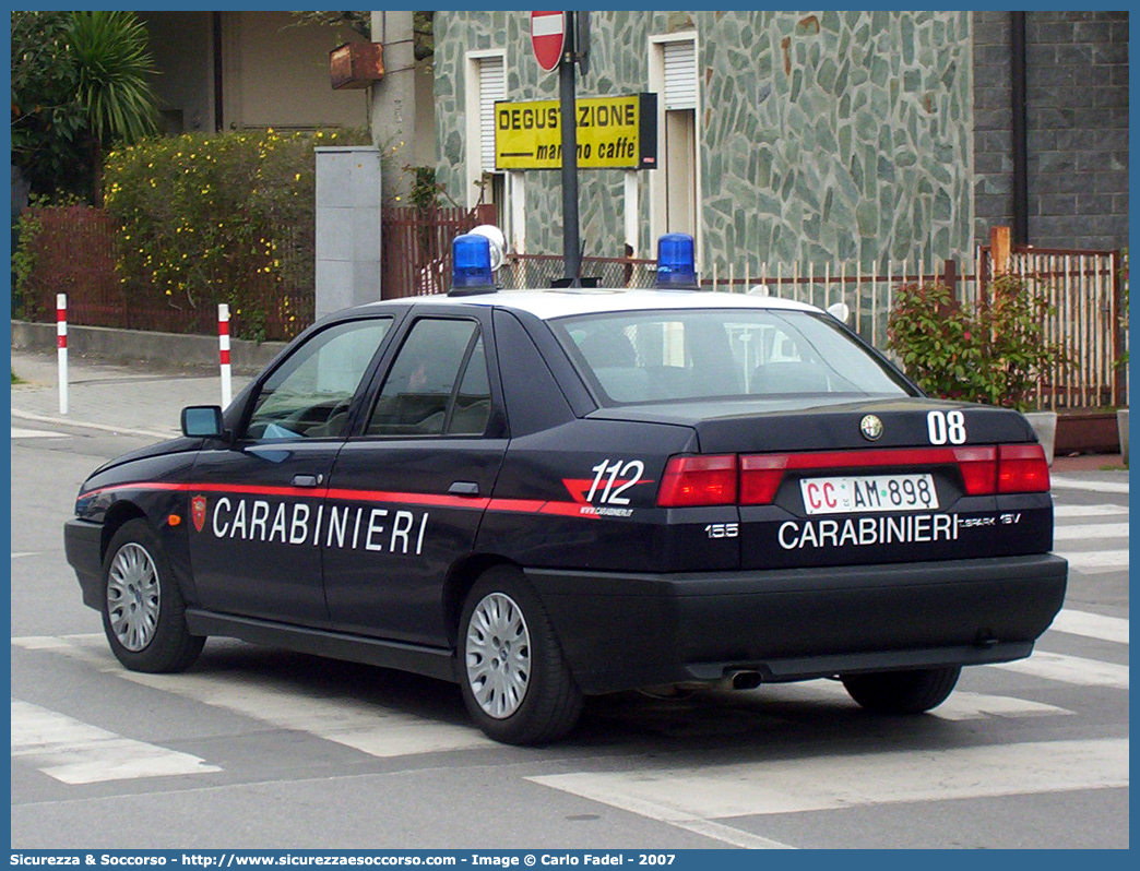 CC AM898
Arma dei Carabinieri
Alfa Romeo 155
Parole chiave: CCAM898;Arma dei Carabinieri;Alfa Romeo 155