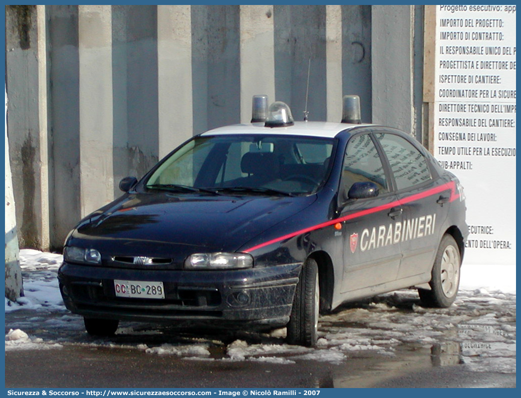 CC BC289
Arma dei Carabinieri
Fiat Brava
Parole chiave: CCBC289;Arma dei Carabinieri;Fiat Brava