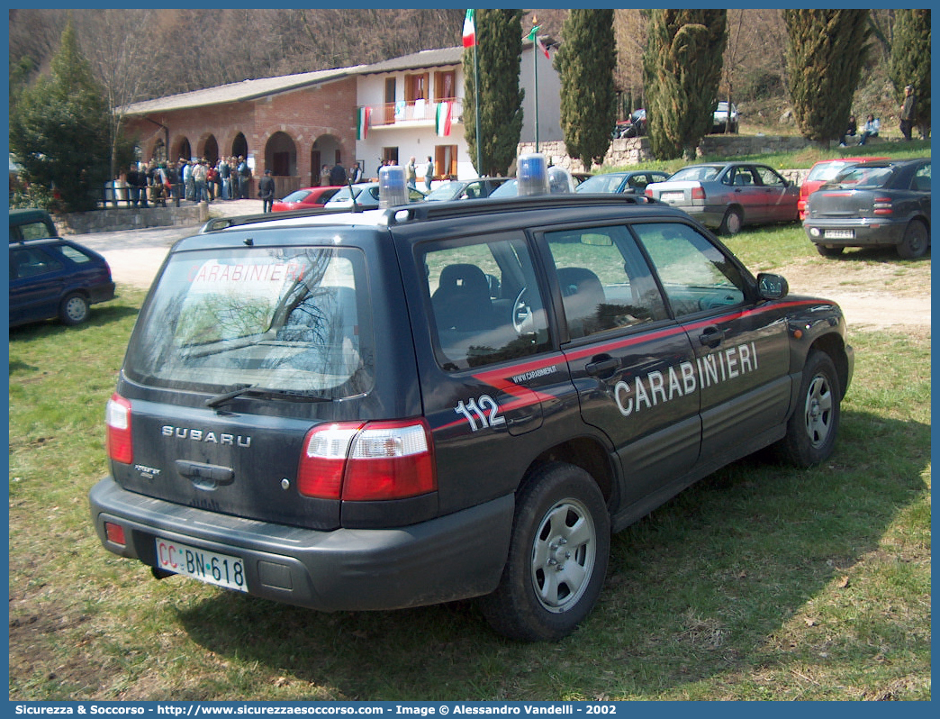 CC BN618
Arma dei Carabinieri
Subaru Forester II serie
Parole chiave: CCBN618;Arma dei Carabinieri;Subaru Forester II serie