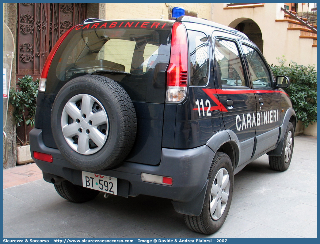 CC BT592
Arma dei Carabinieri
Daihatsu Terios II serie
Parole chiave: CCBT592;Arma dei Carabinieri;Daihatsu Terios II serie