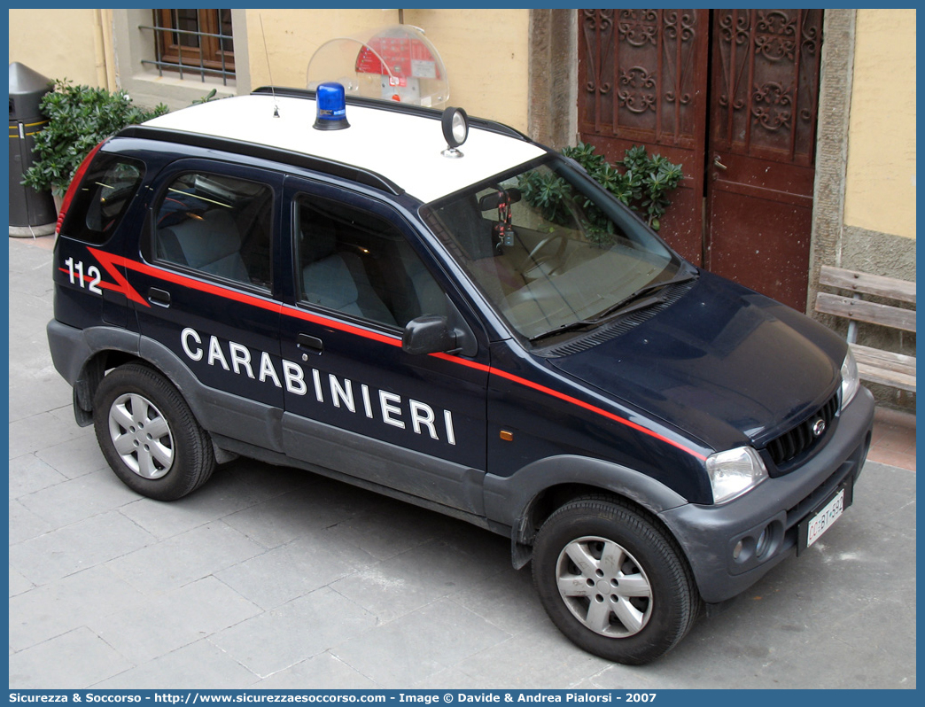 CC BT592
Arma dei Carabinieri
Daihatsu Terios II serie
Parole chiave: CCBT592;Arma dei Carabinieri;Daihatsu Terios II serie