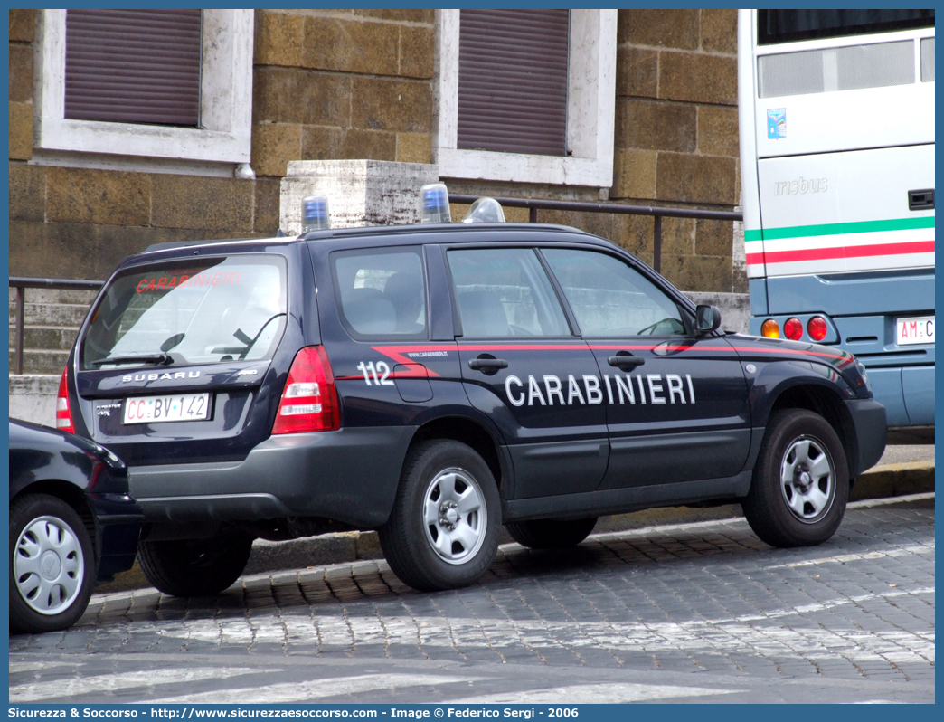 CC BV142
Arma dei Carabinieri
Subaru Forester III serie
Parole chiave: CC;C.C.;Arma;Carabinieri;Subaru;Forester