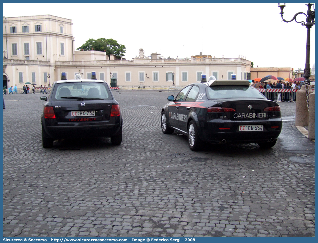 CC BX734
Arma dei Carabinieri
Fiat Stilo II serie
Parole chiave: CC;C.C.;Arma;dei;Carabinieri;Nucleo;Radiomobile;Radio;Mobile;Pattuglia;Pattuglie;Mobile;Mobili;di;Zona;Fiat;Stilo