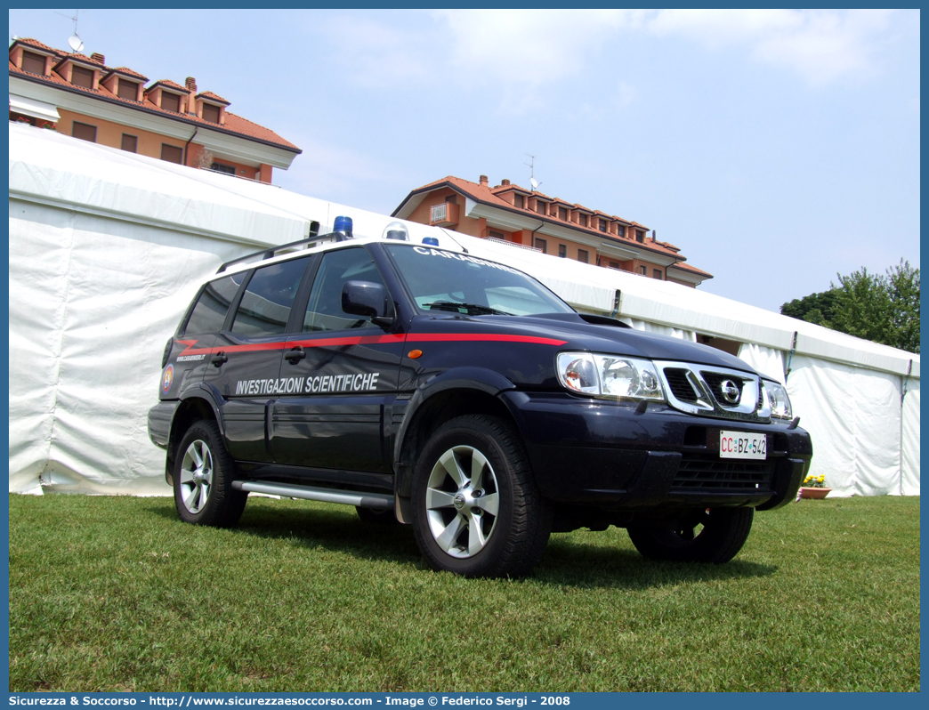 CC BZ542
Arma dei Carabinieri
Raggruppamento Carabinieri
Investigazioni Scientifiche
Nissan Terrano III serie
Allestitore Bollanti S.r.l.
Parole chiave: CCBZ542;Arma dei Carabinieri;Raggruppamento Carabinieri Investigazioni Scientifiche;RACIS;RIS;Nissan Terrano III serie