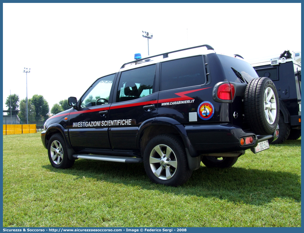 CC BZ542
Arma dei Carabinieri
Raggruppamento Carabinieri
Investigazioni Scientifiche
Nissan Terrano III serie
Allestitore Bollanti S.r.l.
Parole chiave: CCBZ542;Arma dei Carabinieri;Raggruppamento Carabinieri Investigazioni Scientifiche;RACIS;RIS;Nissan Terrano III serie