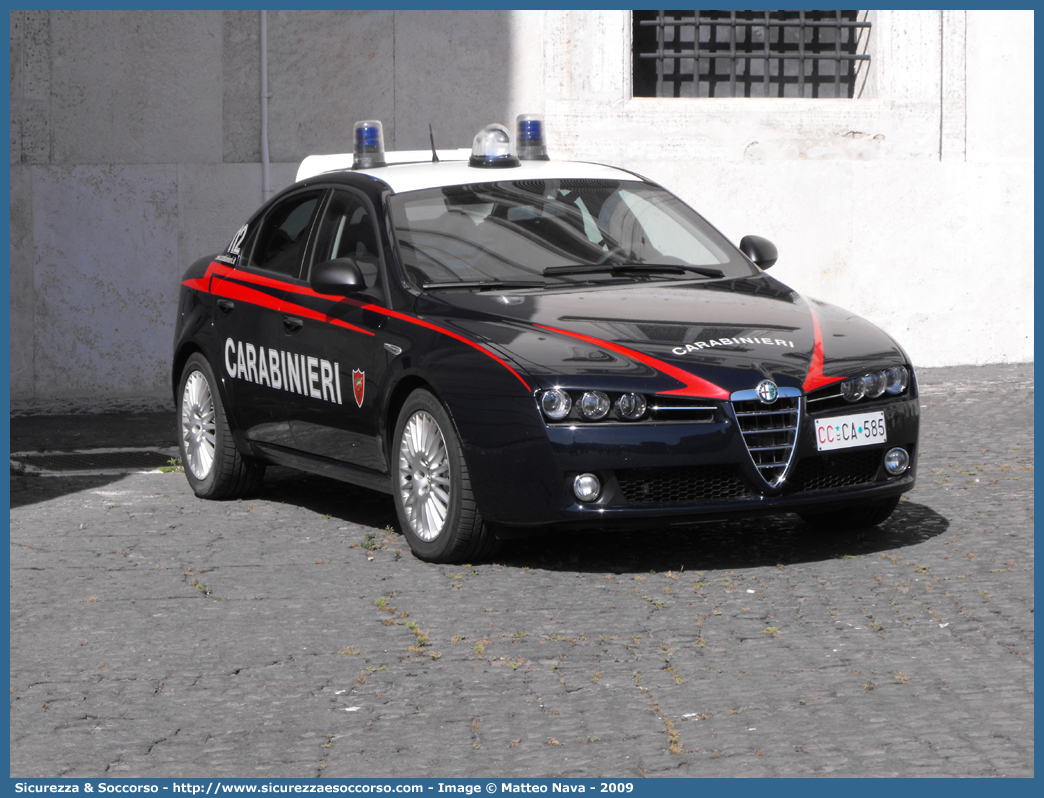 CC CA585
Arma dei Carabinieri
Alfa Romeo 159
Parole chiave: CC;C.C.;Arma;dei;Carabinieri;Alfa;Romeo;159;Radiomobile;CA585