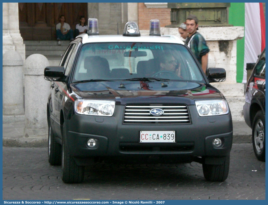 CC CA839
Arma dei Carabinieri
Subaru Forester IV serie
Parole chiave: CC;C.C.;Arma;Carabinieri;Subaru;Forester