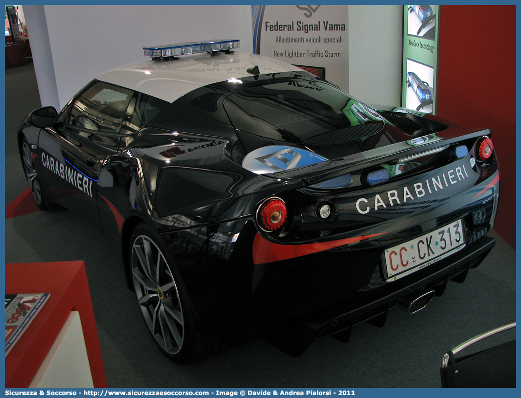 CC CK313
Arma dei Carabinieri
Lotus Evora S
Parole chiave: CC;C.C.;Arma;dei;Carabinieri;Lotus;Evora;S