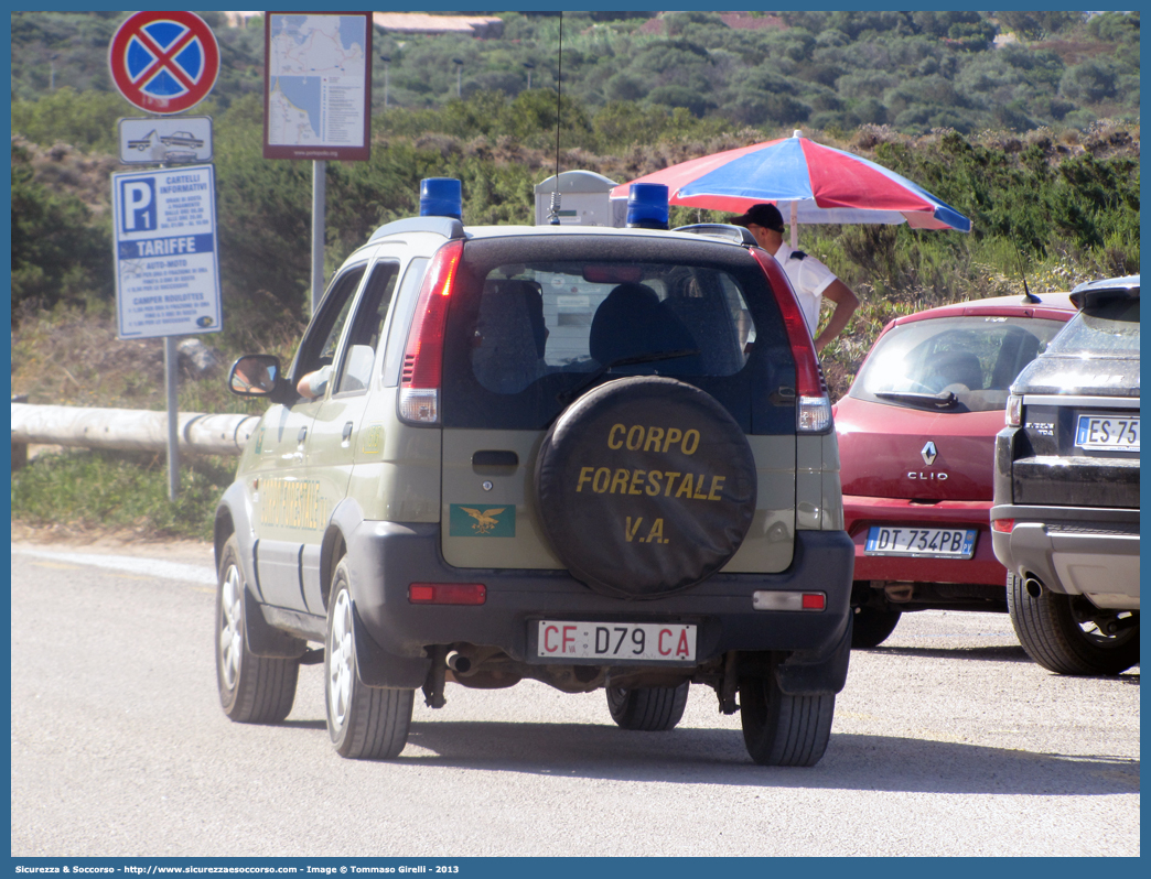 CFva D79 CA
Corpo Forestale
e di Vigilanza Ambientale
Regione Sardegna
Daihatsu Terios I serie
Parole chiave: CFVA;C.F.V.A.;Corpo;Forestale;Vigilanza;Ambientale;Sardegna;Daihatsu;Terios