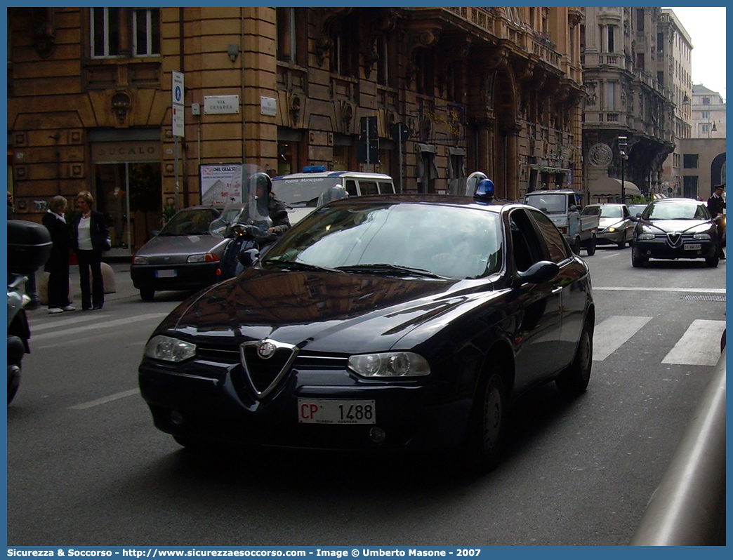 CP 1488
Corpo delle Capitanerie di Porto
Guardia Costiera 
Alfa Romeo 156 I serie
Parole chiave: CP;C.P.;GC;G.C.;Guardia;Costiera;Capitaneria;di;Porto;Alfa;Romeo;156;CP