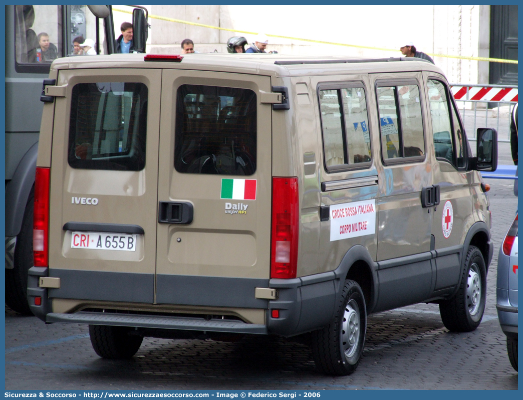 CRI A655B
Croce Rossa Italiana
Corpo Militare
Iveco Daily 35S12 III serie
Parole chiave: CRI;C.R.I.;Croce Rossa Italiana;Corpo Militare;Iveco;Daily 35S12 III serie;A655B