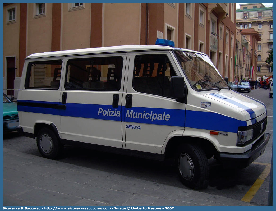 -
Polizia Municipale
Comune di Genova
Fiat Ducato I serie restyling
Parole chiave: Polizia;Locale;Municipale;Genova;Fiat;Ducato