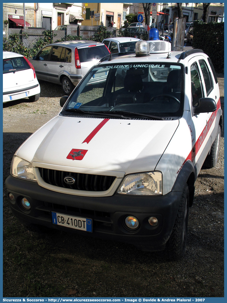 -
Polizia Municipale
Comune di Fiesole
Daihatsu Terios II serie
Parole chiave: Polizia;Locale;Municipale;Fiesole;Daihatsu;Terios