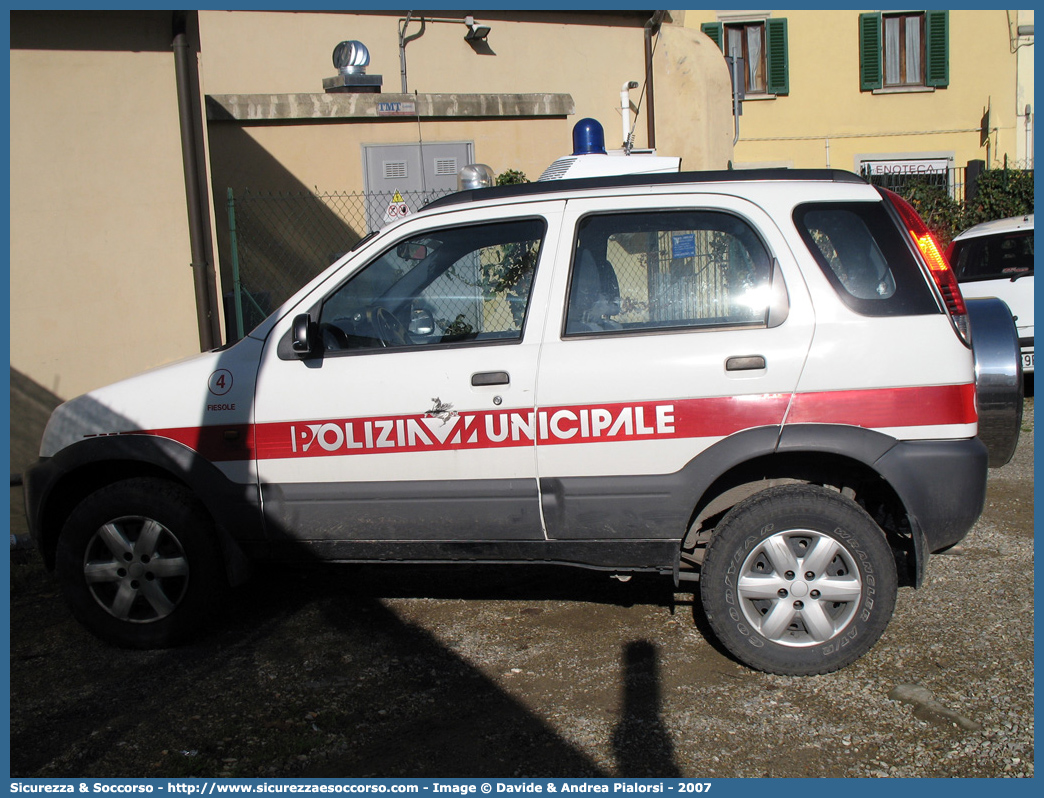 -
Polizia Municipale
Comune di Fiesole
Daihatsu Terios II serie
Parole chiave: Polizia;Locale;Municipale;Fiesole;Daihatsu;Terios